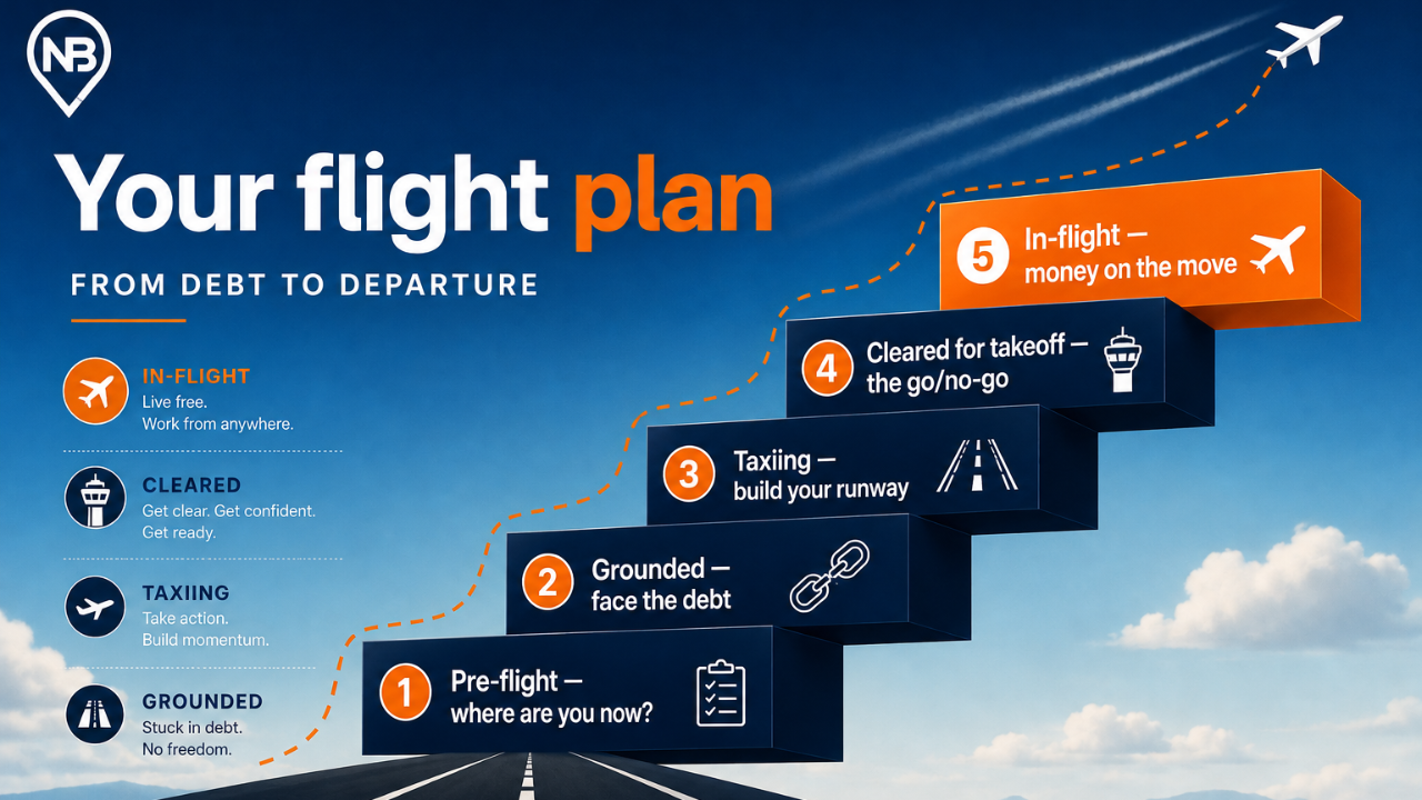 Your Flight Plan β the five stages from debt to departure